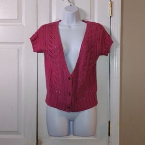 American Eagle Outfitters  crochet button front cardigan  Sz M